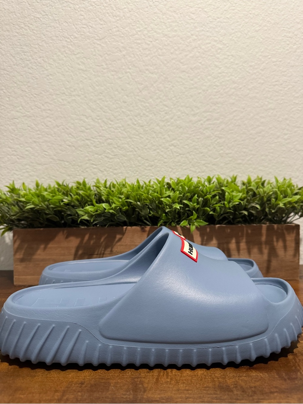 Hunter Finn Slip-On Open Toe Casual Sandals Men's US Size 13M Blue Color Slide - Picture 2 of 7
